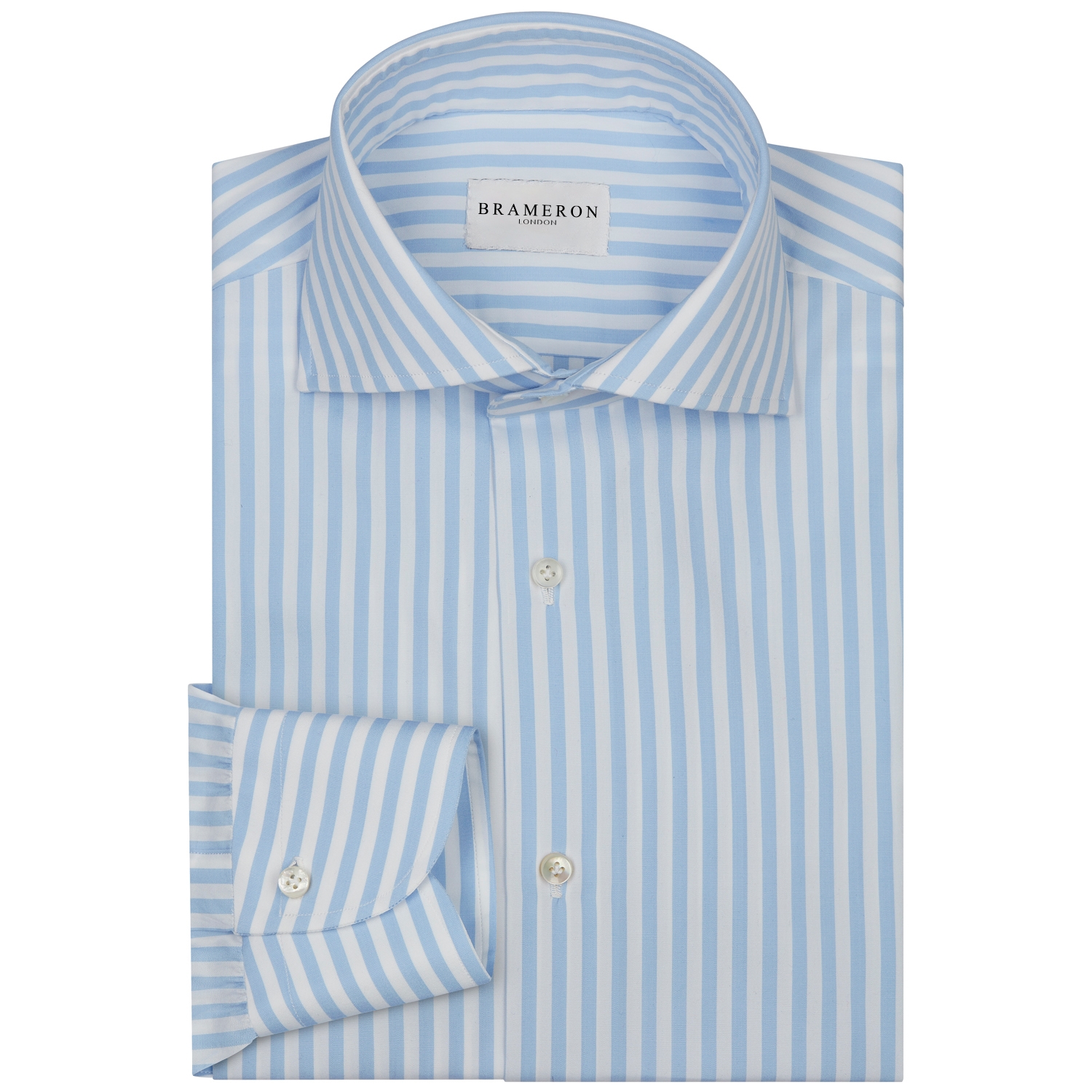Classic wide spread collar shirt